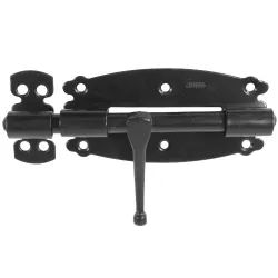 Zasuwka stalowa 120x55mm czarna mod. 484