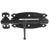 Zasuwka stalowa 120x55mm czarna mod. 484