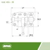 Zasuwka stalowa 30x30mm zieleń antyczna mod. 484