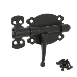 Zasuwka stalowa 80x45mm czarna mod. 484