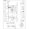 Zamek drzwiowy na klucz 90/50 mosiądzowany F22 PATENT GRANDE