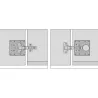 Blaszka płytka naprawcza do zawiasów puszkowych inox 90x90x0,5mm BC01