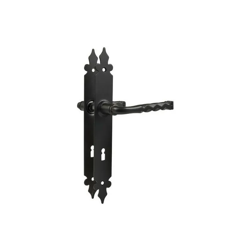 Klamka czarna na klucz 72 szyld 270x36 mod.106PG72