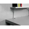 Wspornik półki montowany do blatu stalowy czarny 180x200mm mod. TOP