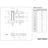 Zawias wkręcany 20x93mm mosiądzowany AGB Tria maxi