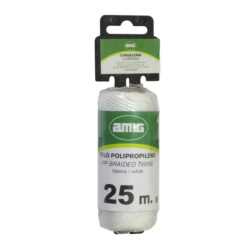 Szpagat sznurek pleciony polipropylen 2,5mm 25m biały mod. 20180 DIS