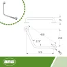 Pochwyt drzwiowy odgięty 450mm inox jednostronny mod. 6