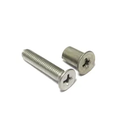 Śruba meblowa z nakrętką M5x26 INOX
