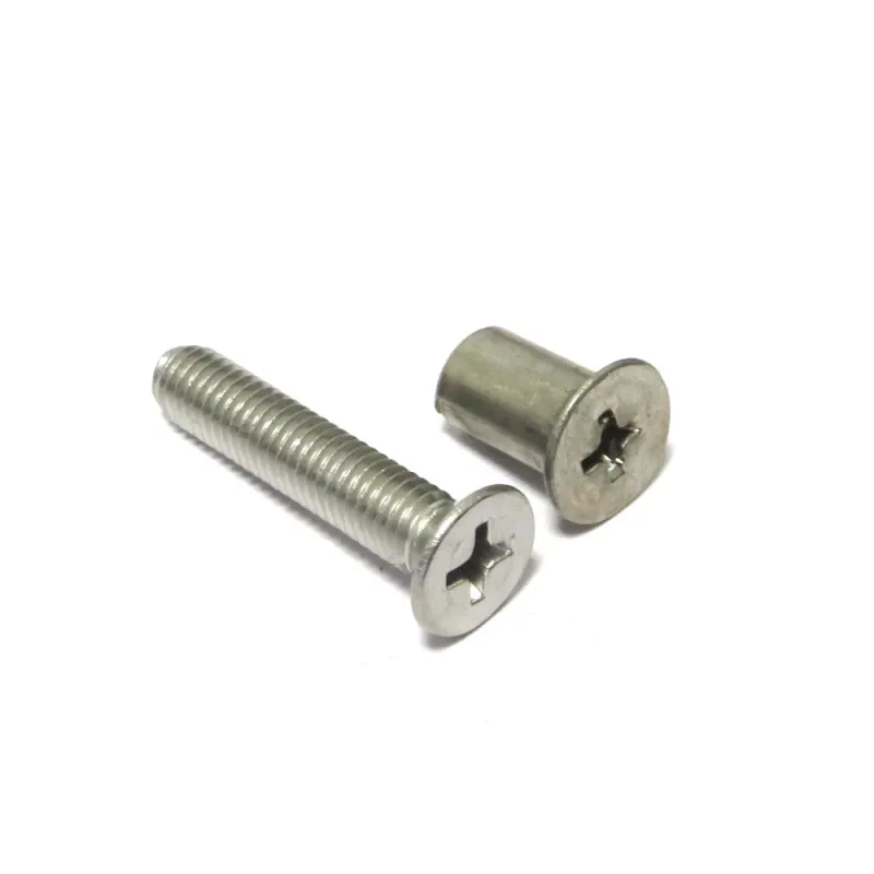 Śruba meblowa z nakrętką M5x26 INOX