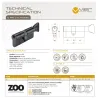 Wkładka z gałką do drzwi 90mm G45/45 czarna mod. V5