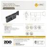 Wkładka z gałką do drzwi 80mm G40/40 czarna mod. V5