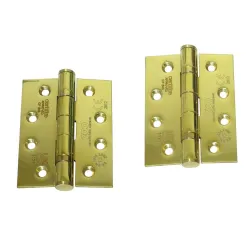 Zawias do drzwi 102x76mm stal nierdzewna INOX złoty połysk splatany 2szt.