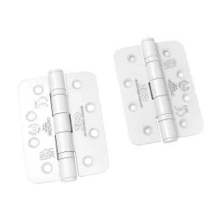 Zawias do drzwi 102x76mm stal nierdzewna INOX biały splatany 2szt