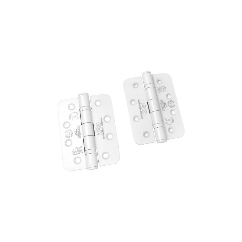 Zawias do drzwi 102x76mm stal nierdzewna INOX biały splatany 2szt