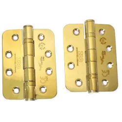 Zawias do drzwi 102x76mm stal nierdzewna INOX PVD złoty połysk splatany 2szt.