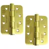 Zawias do drzwi 102x76x3 stal nierdzewna INOX mosiądz satyna 2szt. mod. ZHSS243RS
