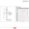 Zawias wkręcany ozdobny 13mm barok mosiądzowany mod. 131 AGB