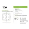 Zawias do drzwi 102x102mm stal nierdzewna INOX  2szt.
