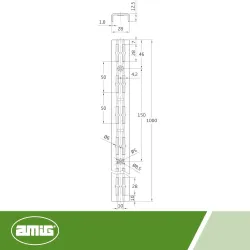 Listwa regałowa mod.7000 brązowa 100cm 2szt. DIS