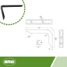 Wspornik półki aluminium czarny 300x200mm mod.4