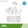 Zasuwka ze stali nierdzewnej (INOX) 80x37mm mod. 800 DIS