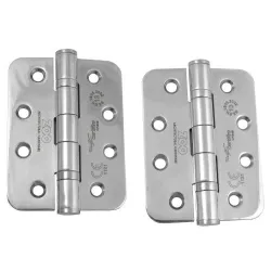 Zawias do drzwi 102x76 stal nierdzewna INOX połysk splatany 2szt