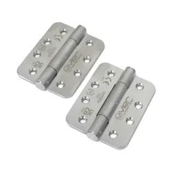 Zawias do drzwi 102x76mm stal nierdzewna INOX chrom satyna splatany 2szt.