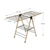 Suszarka na ubrania składana bambus 137x62x92cm czarny mod. AERIA-N13M