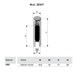 Osłonka zawiasu ZENIT-16 biała