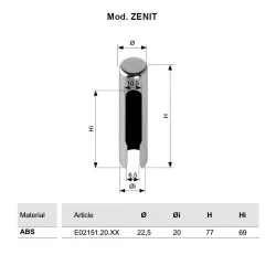 Osłonka zawiasu ZENIT-20 brązowa