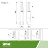 Przytrzymywacz drzwi złoty 165x30mm mod. 11 stopka drzwiowa