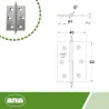 Zawias meblowy 60x40mm chrom połysk PRAWY (pl) mod. 1006