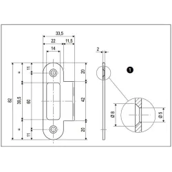 Zaczep Easy-Matic 22/82 z najazdem 11mm mosiądz antyczny do Polaris, Mediana i Centro