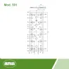 Łącznik płaski 185x65mm żółty ocynk mod.501 do konstrukcji drewnianych