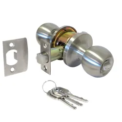 Gałka z zamkiem klucz-pokrętło INOX mod.610 wejściowa