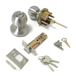 Gałka z zamkiem klucz-pokrętło INOX mod.610 wejściowa