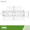Łącznik płaski mod.500-200x50 czarny