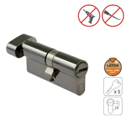 Wkładka z gałką do drzwi 60mm G30/30 czarny nikiel mod.9850