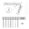 Wspornik półki stalowy czarny 167x265mm EUROPA 28