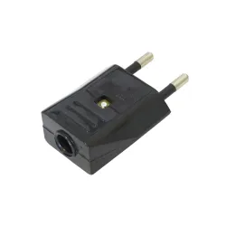Wtyczka elektryczna czarna mod.3270 bez uziemienia