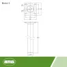 Noga meblowa 35cm kwadrat 25x25mm czarna mod. 3