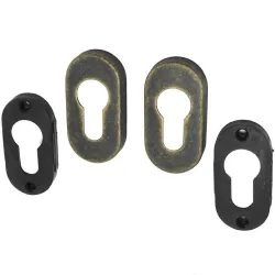 Szyld wkładki rozeta owalna 60x30mm brąz antyczny 2szt. mod.277
