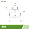 Zatrzask dwukulkowy 13-50 (2szt) DIS mos