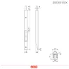 Zasuwa czołowa suwana 13x120mm mosiądzowana AGB