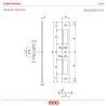 Zaczep kątowy 194x22x4mm chrom mat prostokątny do zamków PATENT