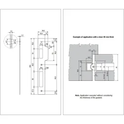 Zaczep 204x25mm z najazdem 12mm mosiądzowany do zamków SICURREZA