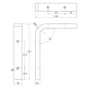 Wspornik półki drewniany buk 200x150mm mod. 17