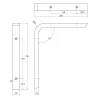 Wspornik półki drewniany buk 250x200mm mod. 17