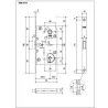 Zamek magnetyczny na klucz 90/50 czoło 18x196mm mosiądz mat POLARIS 2XT