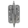 Zawias do drzwi antywyważeniowy 120x80mm mosiądz chrom mat LEWY (pl) mod. 516